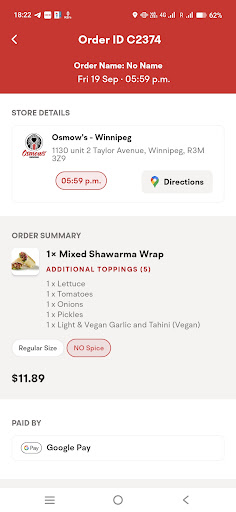 Photo of Osmow’s Shawarma - 1130 Taylor Ave Unit 2, Winnipeg, MB R3M 3Z4